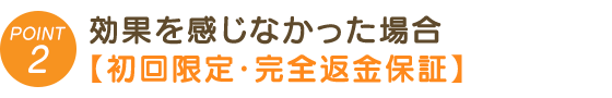 効果を感じなかった場合【初回限定・完全返金保証】